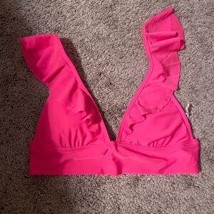 Aerie Pink Ruffle Bikini Top